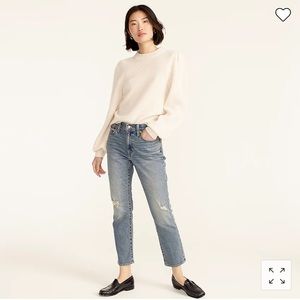 J Crew Tall Slim Boyfriend Jean in Tinted Indigo Wash-33T